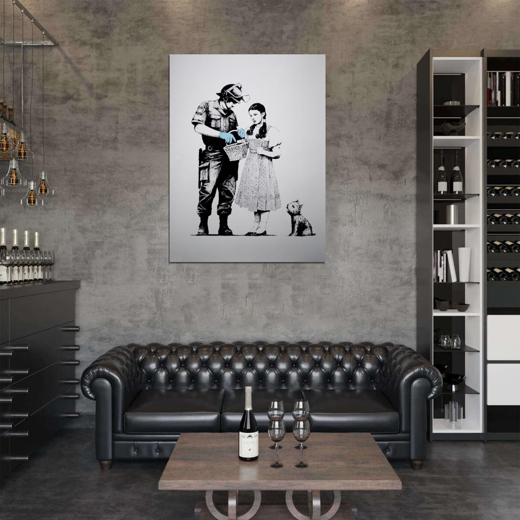 Banksy Stop and Search Cool Graffiti Street Art Wall Art Print Poster