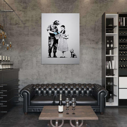 Banksy Stop and Search Cool Graffiti Street Art Wall Art Print Poster