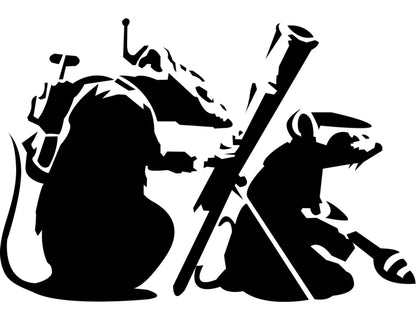 Banksy Saboteur Rats Weapons Cool Graffiti Street Art Wall Art Print Poster