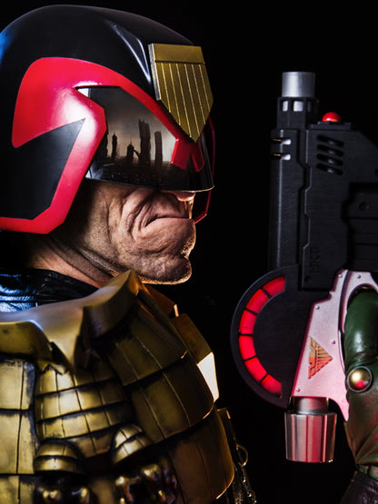 Judge Dredd Classic Comic Pistol Helmet Movie Art Wall Art Print Poster