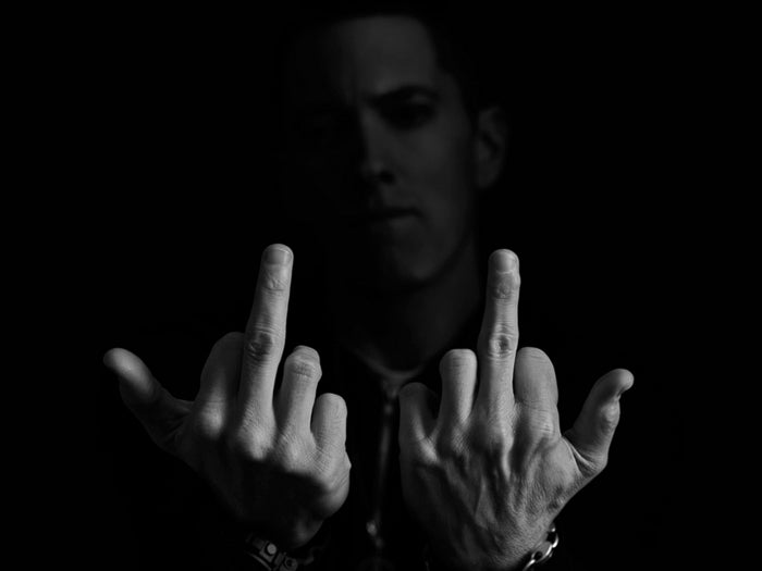 Eminem Finger Marshall Bruce Mathers III Rap Music Art Hip-Hop 2014 Wall Art Print Poster