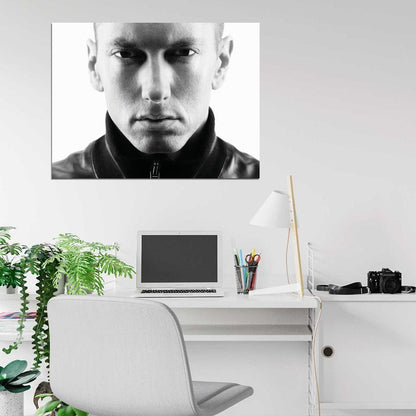 Eminem Portrait Face Marshall Bruce Mathers III Rap Music Art Hip-Hop 2014 Wall Art Print Poster