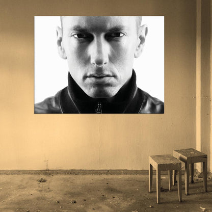 Eminem Portrait Face Marshall Bruce Mathers III Rap Music Art Hip-Hop 2014 Wall Art Print Poster