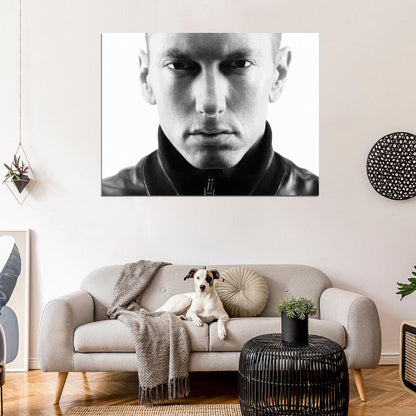 Eminem Portrait Face Marshall Bruce Mathers III Rap Music Art Hip-Hop 2014 Wall Art Print Poster