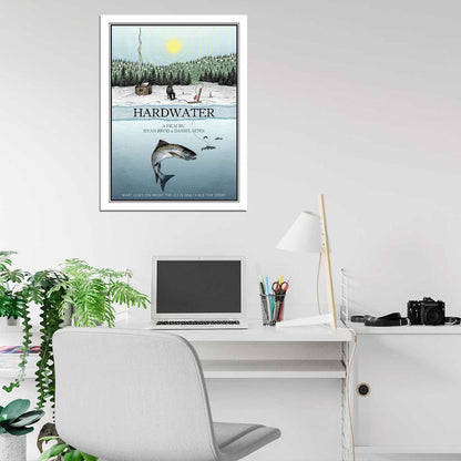 Ice Fishing Winter Snow Nature Art Wall Art Print Poster