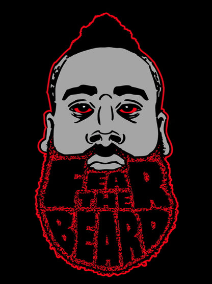 James Harden Fear The Beard Basketball Cool Art Wall Art Print Poster
