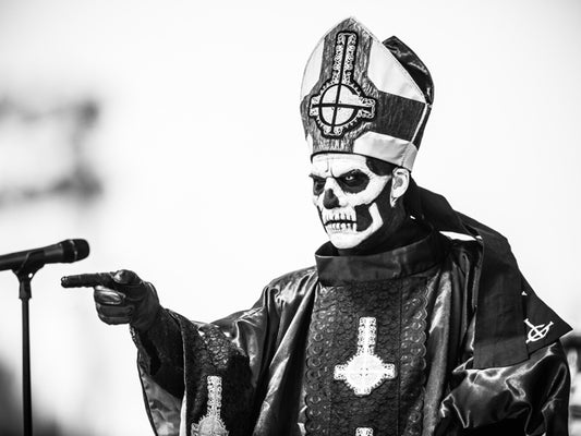 Ghost B.C. Papa Emeritus Heavy Metal Hard Rock Band BW Music Wall Art Print Poster
