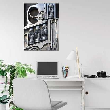 HR H.R. Giger Pistol Gun Bullets Aliens Art Wall Art Print Poster
