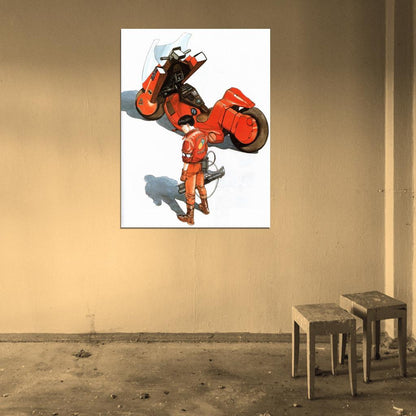 Kaneda Motorcycle Bike Akira Anime Manga Art Wall Art Print Poster