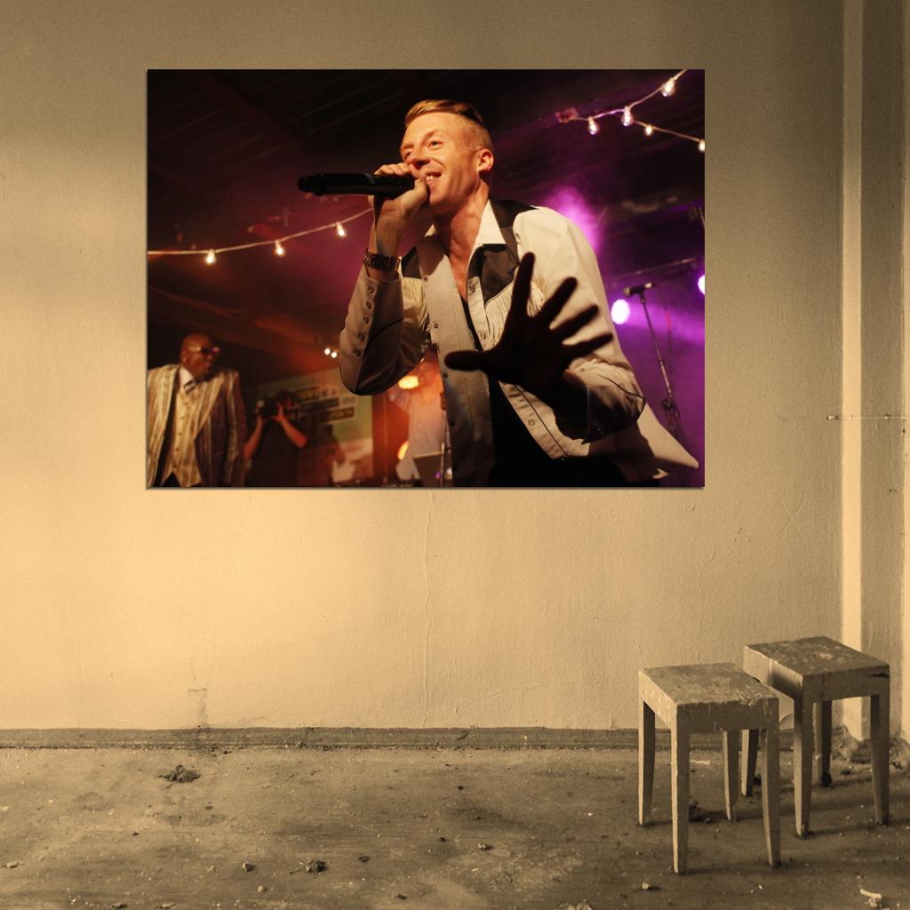 Macklemore Hip Hop Music Rap Stage Live Microphone Wall Art Print Poster