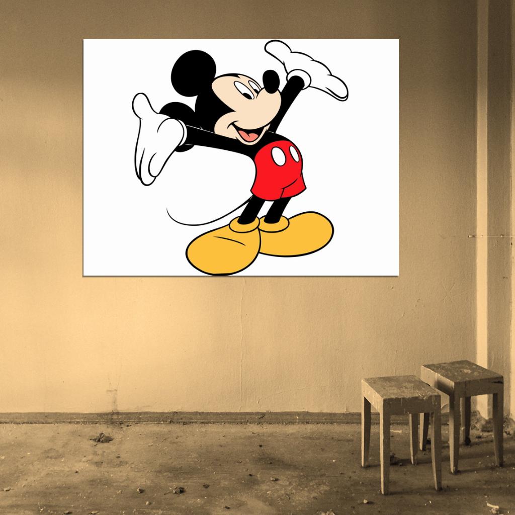Mickey Mouse Walt Disney Cool HD Art Best Wall Art Print Poster