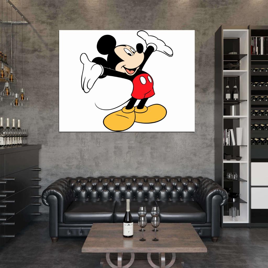 Mickey Mouse Walt Disney Cool HD Art Best Wall Art Print Poster