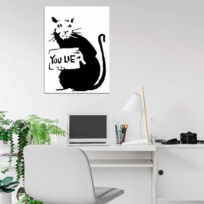 Banksy You Lie Rat Cool Graffiti Street Art Wall Art Print Poster
