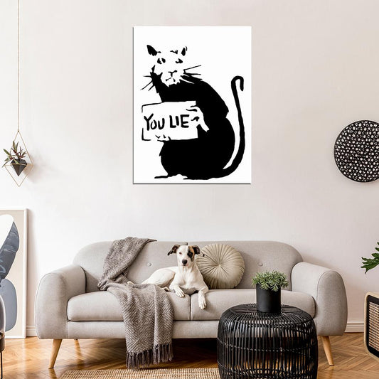 Banksy You Lie Rat Cool Graffiti Street Art Wall Art Print Poster