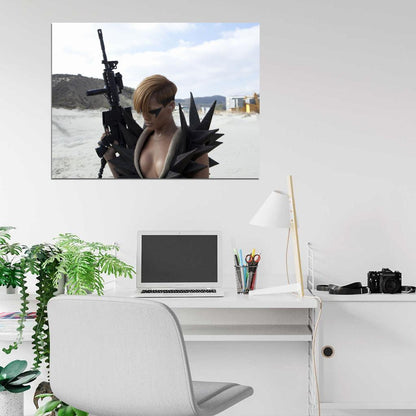 Rihanna Hot Singer Sexy Cleavage Boobs Weapon Music Wall Art Print Poster