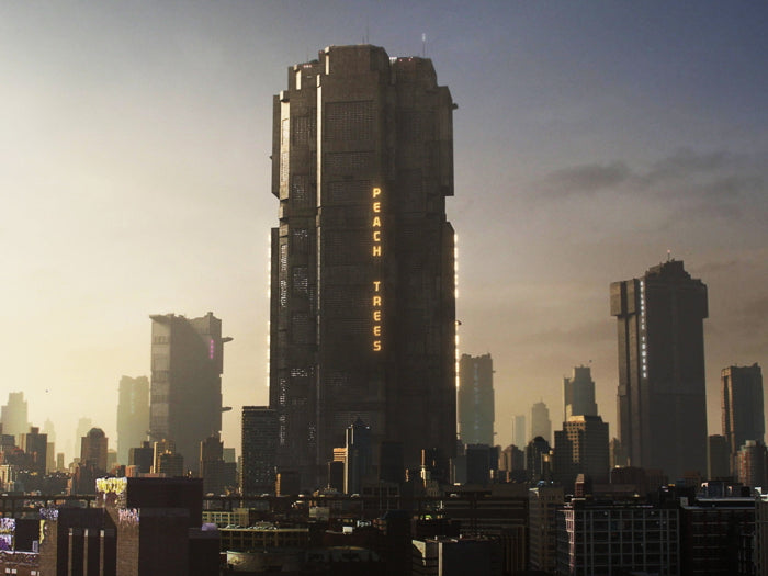 Mega-City One Peach Trees Block Judge Dredd 2012 Movie Skyline Wall Art Print Poster