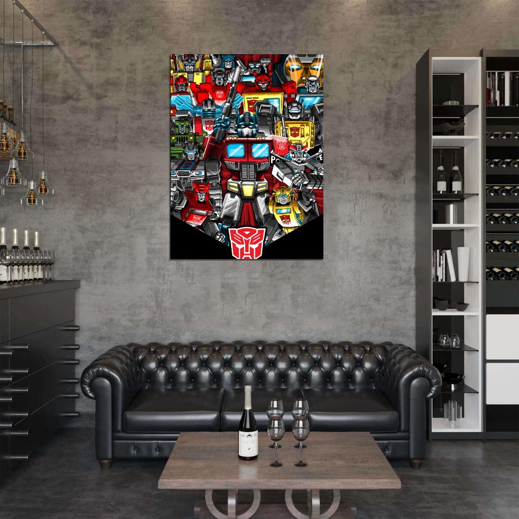 Transformers Generation 1 Autobots Classic Art Wall Art Print Poster