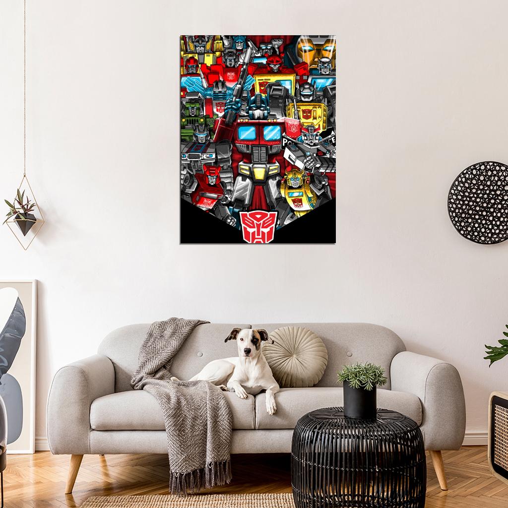 Transformers Generation 1 Autobots Classic Art Wall Art Print Poster