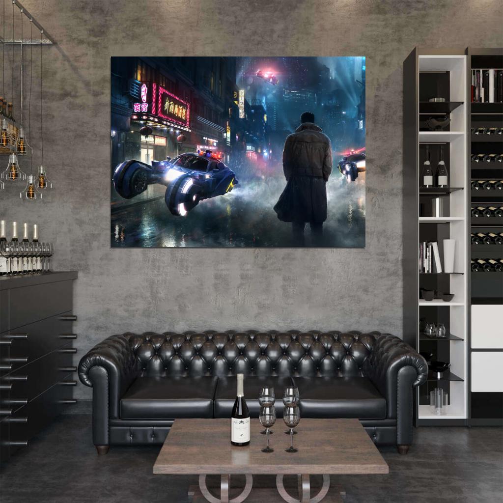 Blade Runner Awesome Art Cyberpunk Movie Rick Deckard Wall Art Print Poster