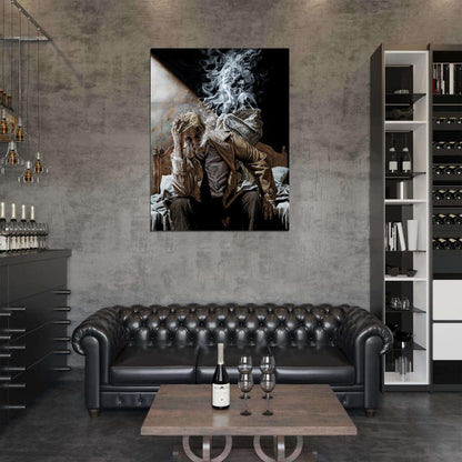 John Constantine Smoke Comic Art Wall Art Print Poster