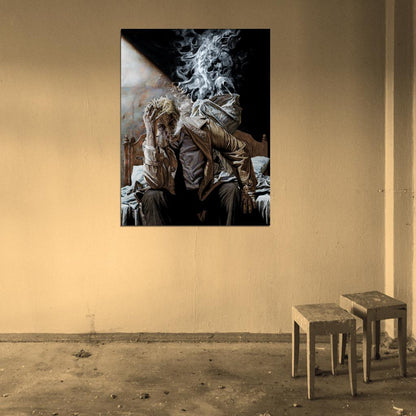 John Constantine Smoke Comic Art Wall Art Print Poster