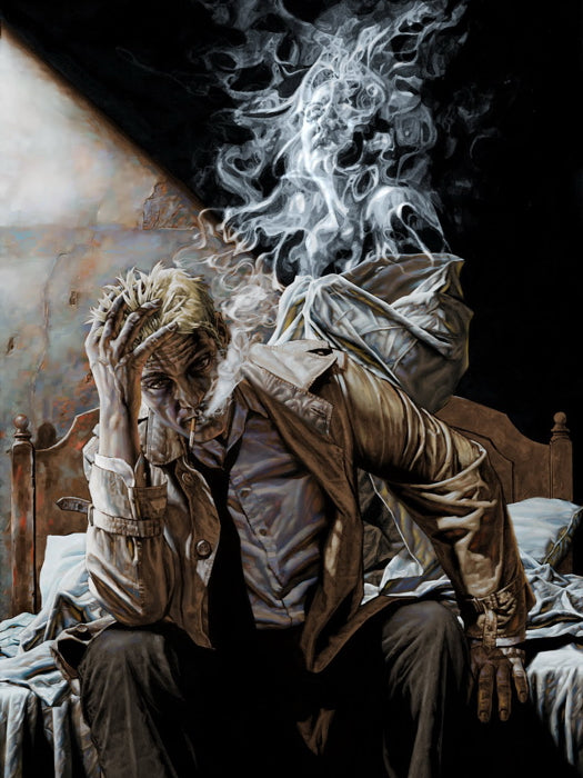John Constantine Smoke Comic Art Wall Art Print Poster
