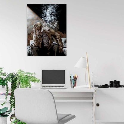 John Constantine Smoke Comic Art Wall Art Print Poster