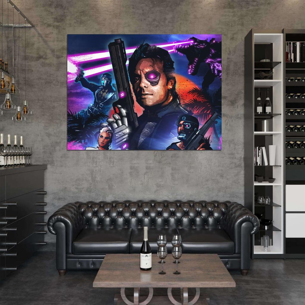 Far Cry 3 Blood Dragon Rex Power Colt Video Game Art Wall Art Print Poster