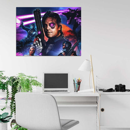 Far Cry 3 Blood Dragon Rex Power Colt Video Game Art Wall Art Print Poster