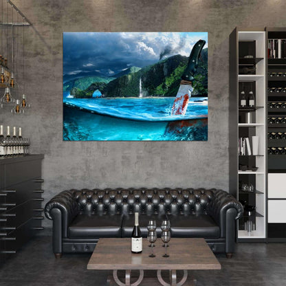 Far Cry 3 Beautiful Landscape Knife Amazing Water Video Game Art Wall Art Print Poster