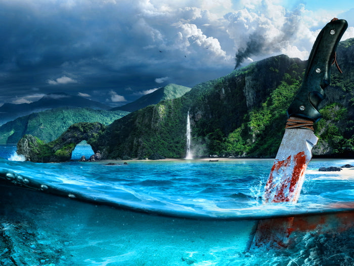 Far Cry 3 Beautiful Landscape Knife Amazing Water Video Game Art Wall Art Print Poster