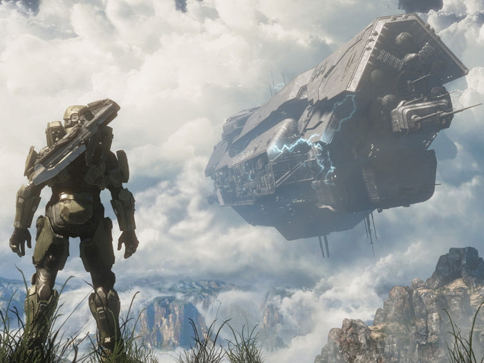 Halo 4 Master Chief Amazing Art Battleship Wall Art Print Poster