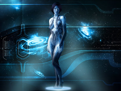 Halo 4 Cortana Holographic Hot Girl Video Game Art Wall Art Print Poster