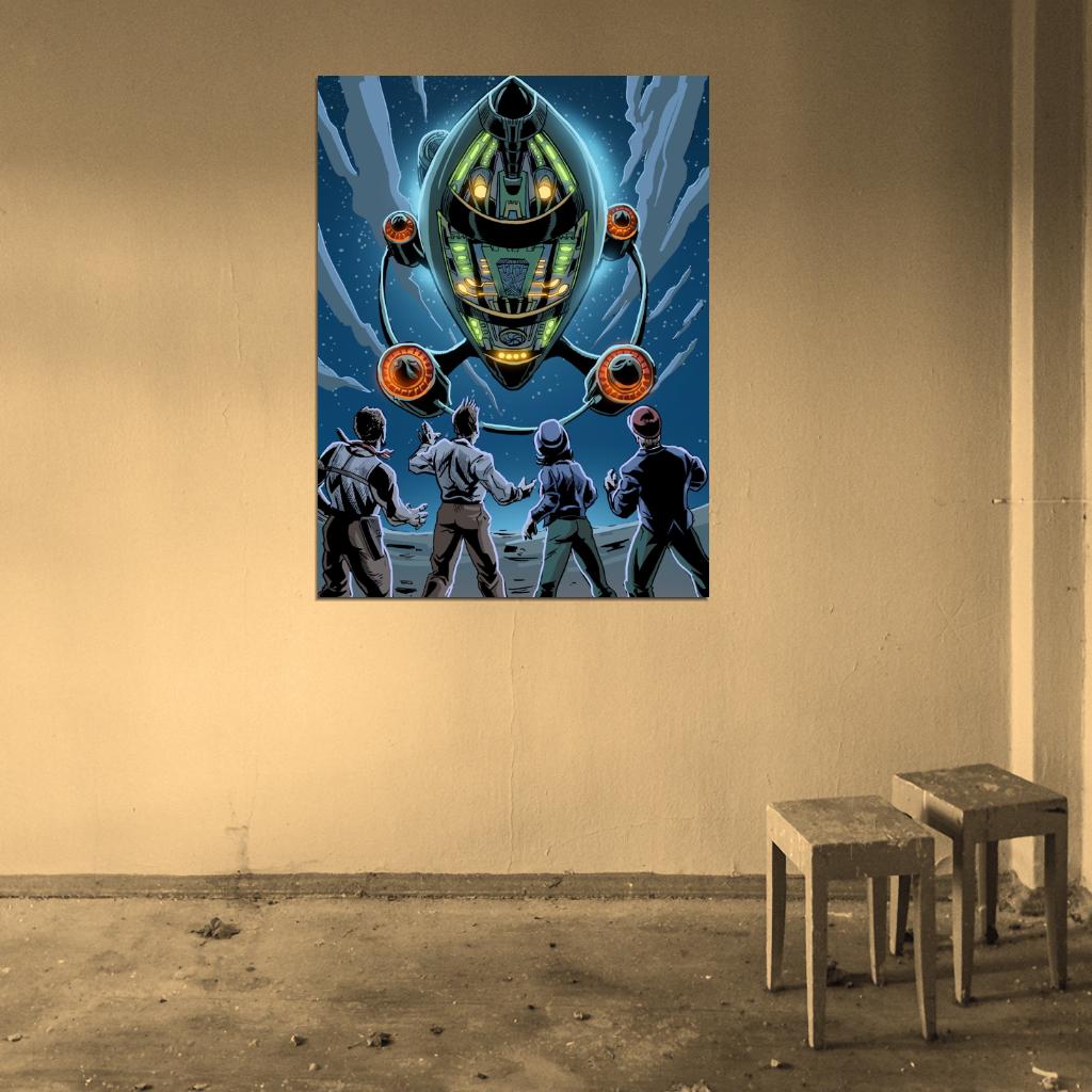 The Intergalactic Nemesis Spaceship UFO Art Wall Art Print Poster