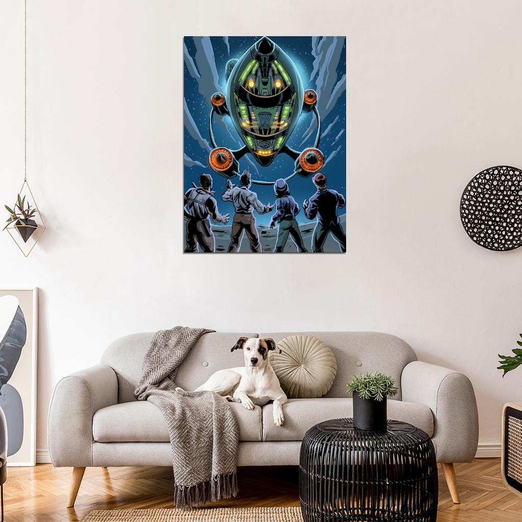 The Intergalactic Nemesis Spaceship UFO Art Wall Art Print Poster