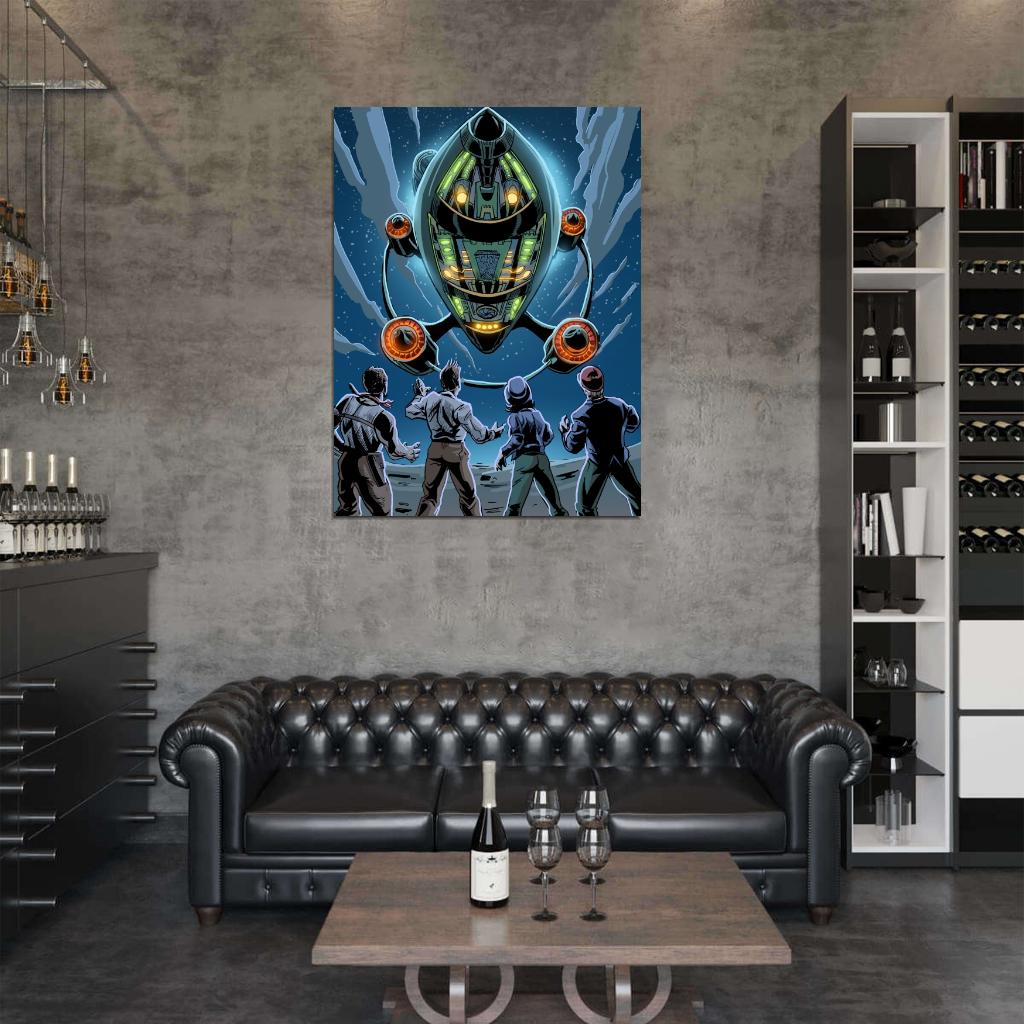 The Intergalactic Nemesis Spaceship UFO Art Wall Art Print Poster