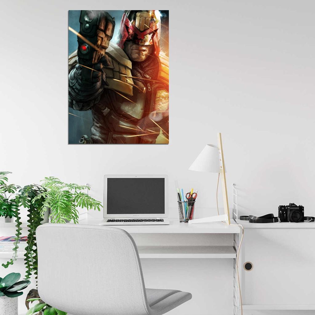 Judge Dredd 2012 Movie Gun Weapon Painting Art Wall Art Print Poster