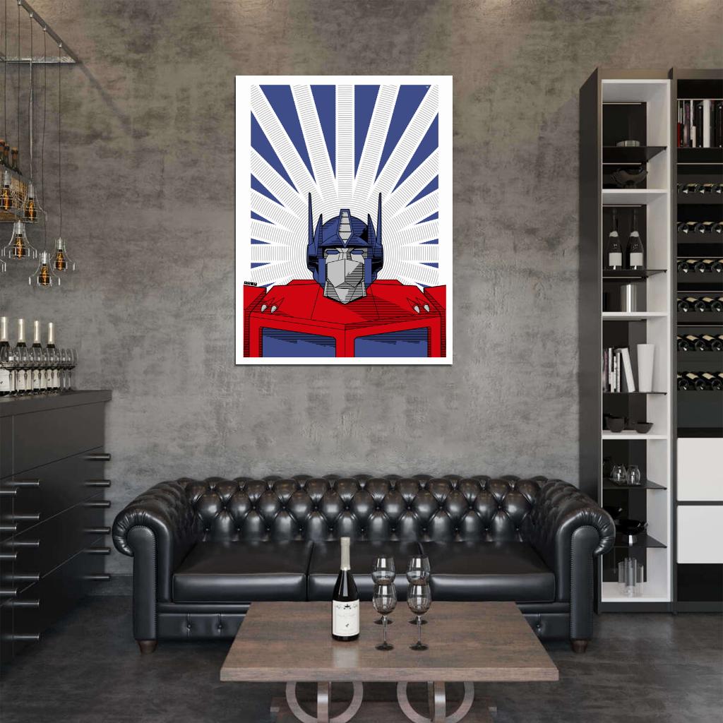 Optimus Prime G1 Transformers Generation 1 Classic Art Wall Art Print Poster