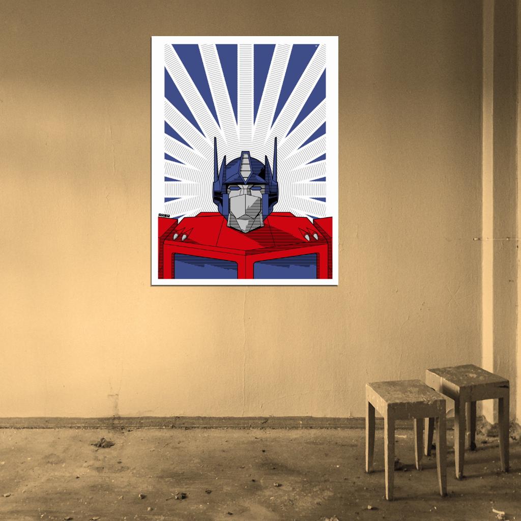 Optimus Prime G1 Transformers Generation 1 Classic Art Wall Art Print Poster