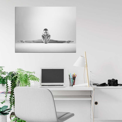 Ballet Dancer Ballerina Naked Art Nude Body Hot BW Woman Wall Art Print Poster