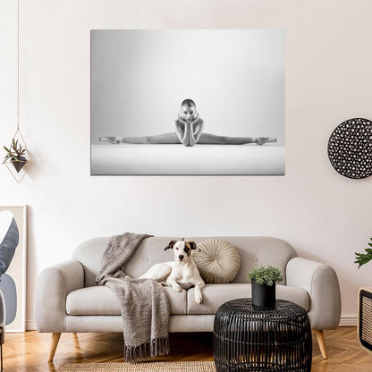 Ballet Dancer Ballerina Naked Art Nude Body Hot BW Woman Wall Art Print Poster