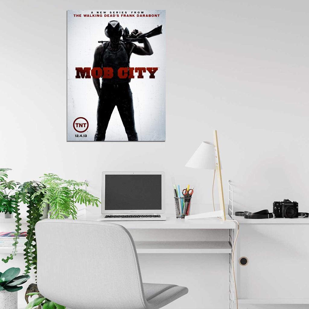 Mob City TV Series Frank Darabont Gangster Tommy Gun Wall Art Print Poster