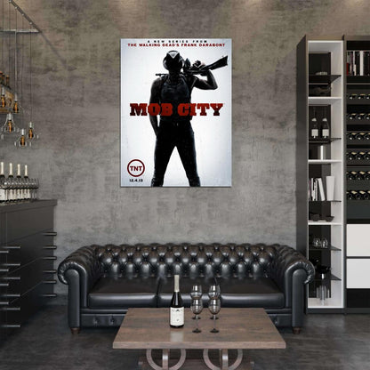 Mob City TV Series Frank Darabont Gangster Tommy Gun Wall Art Print Poster