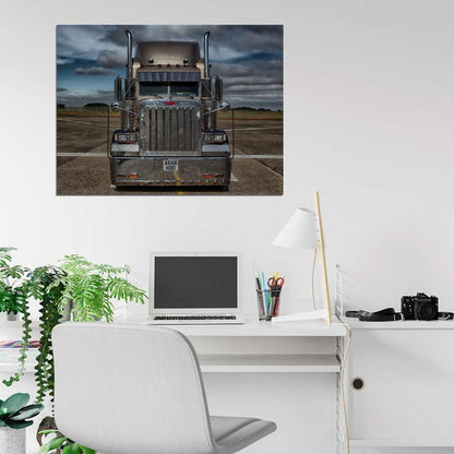 Peterbilt Truck Trailer Car Chrome Awesome Wall Art Print Poster