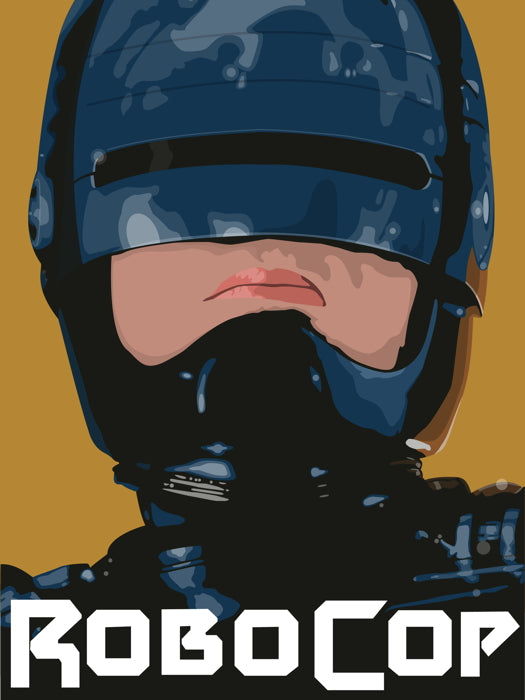 Robocop Portrait Painting Art Movie 1987 Cool Awesome Wall Art Print Poster