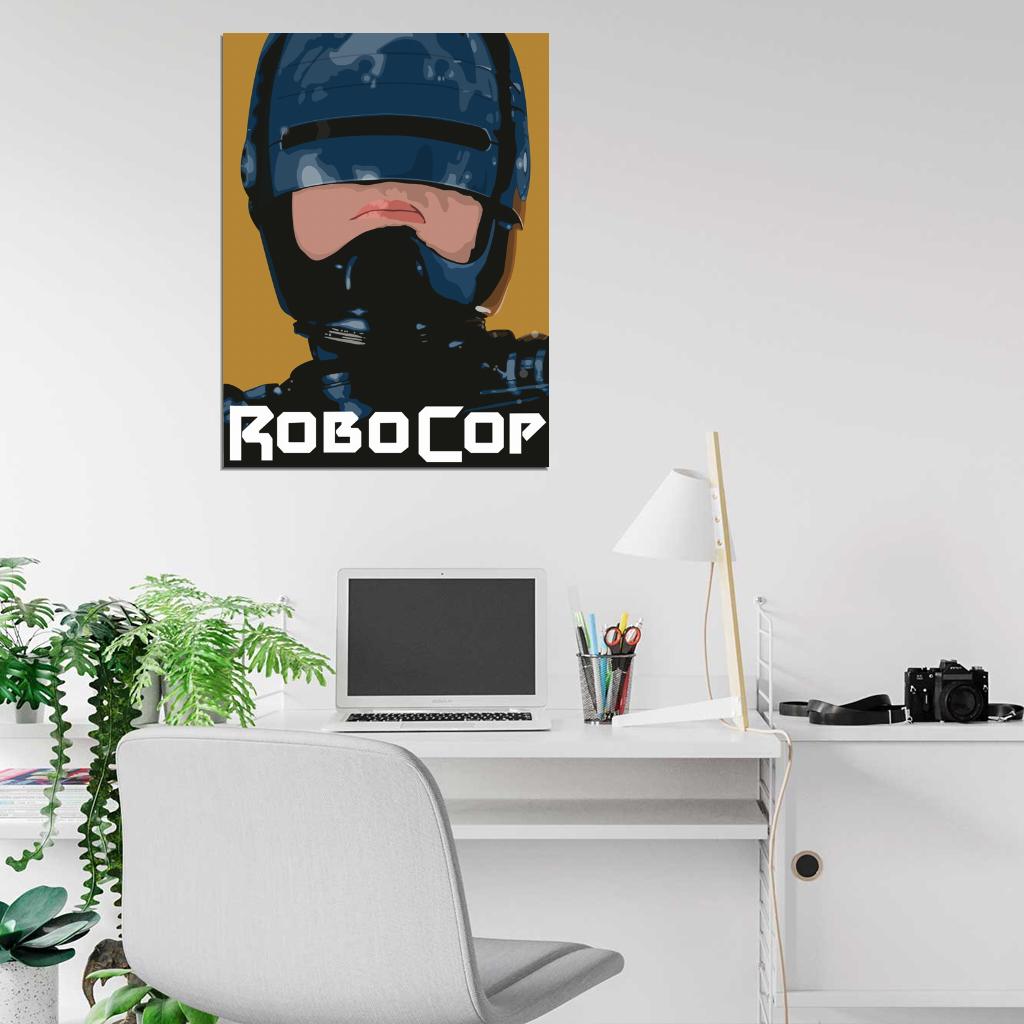 Robocop Portrait Painting Art Movie 1987 Cool Awesome Wall Art Print Poster