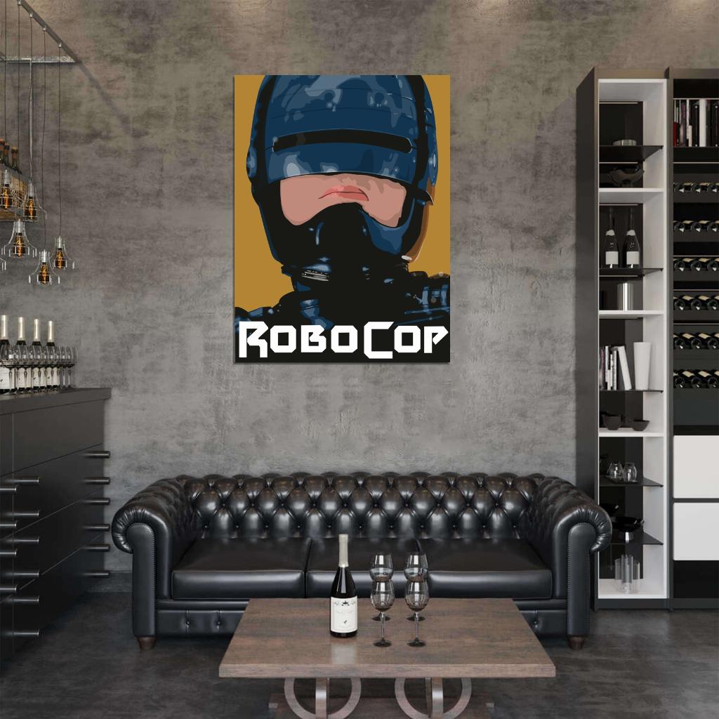 Robocop Portrait Painting Art Movie 1987 Cool Awesome Wall Art Print Poster
