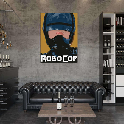 Robocop Portrait Painting Art Movie 1987 Cool Awesome Wall Art Print Poster
