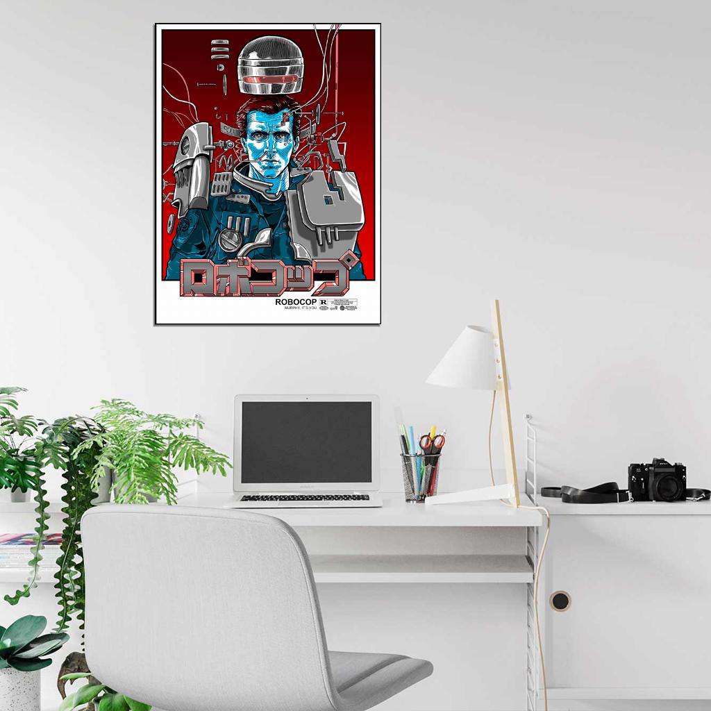 Robocop Alex Murphy Armor Helmet Painting Art Movie 1987 Cool Wall Art Print Poster