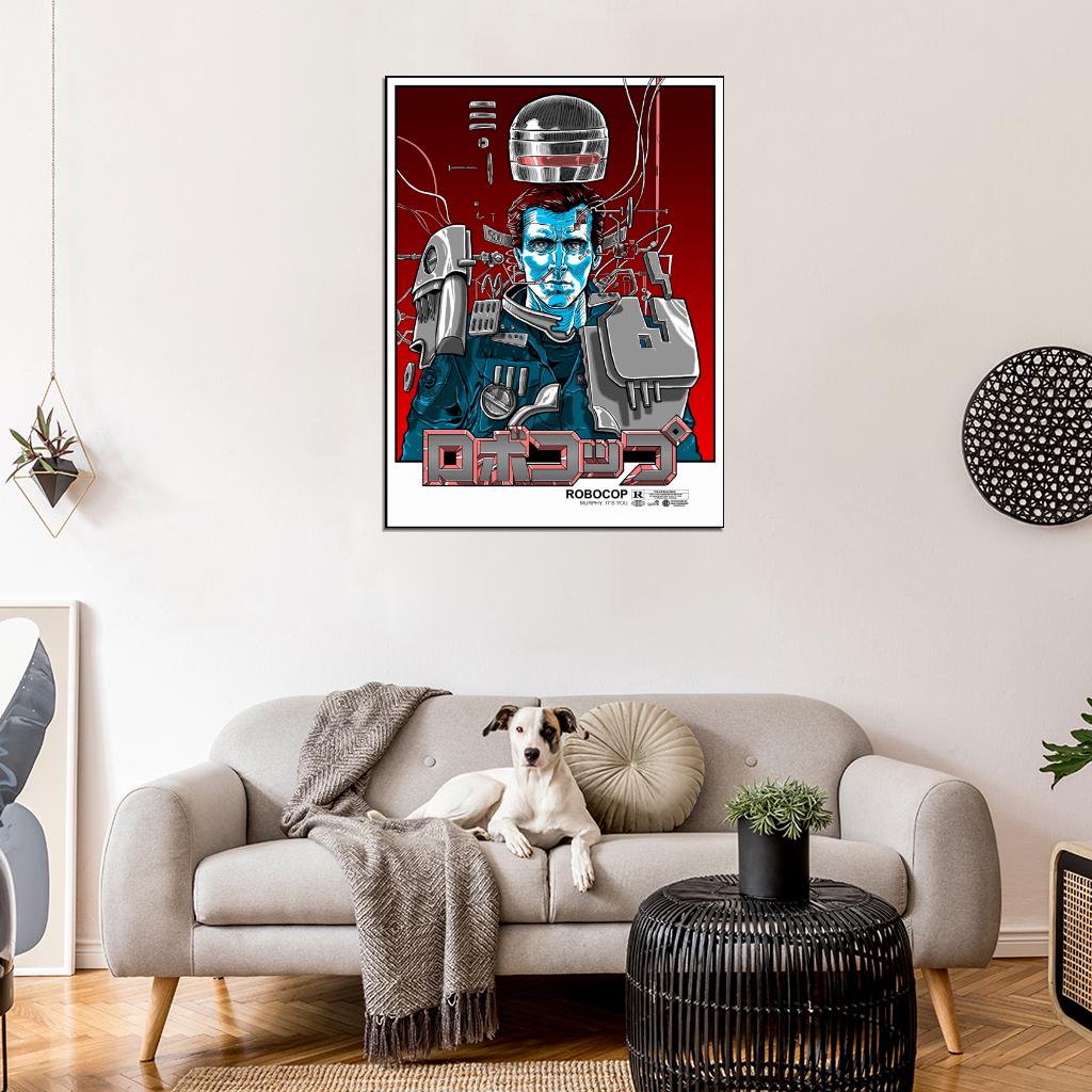 Robocop Alex Murphy Armor Helmet Painting Art Movie 1987 Cool Wall Art Print Poster